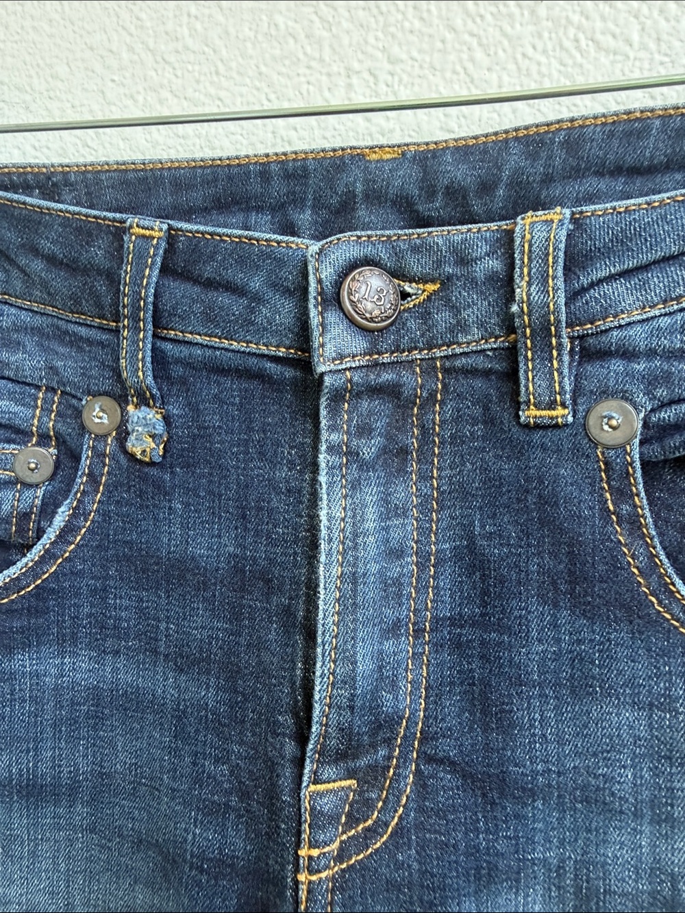 R13 BOY STRAIGHT HOWELL INDIGO Uneven Hem Drake Smart R13W0991-664C Sz 29 - Picture 5 of 10